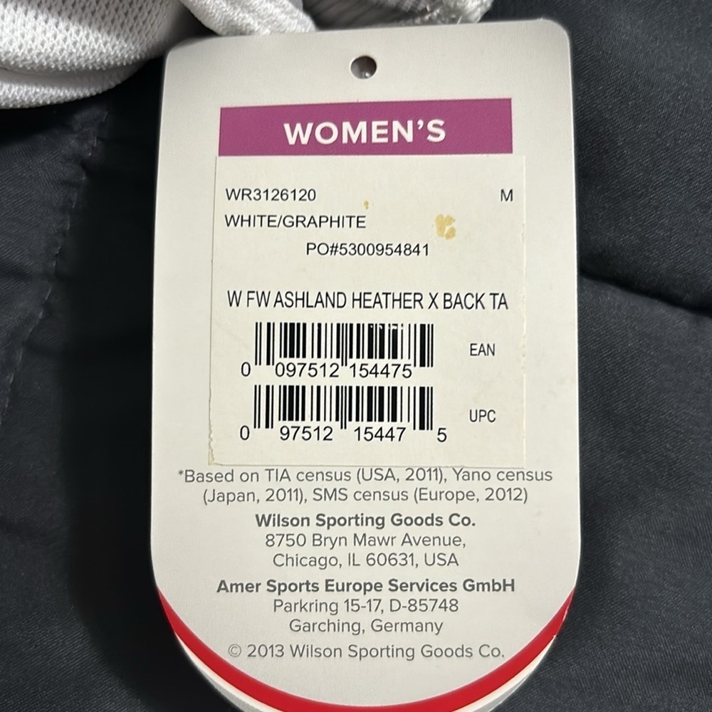 BNWT Women’s Wilson W FW Ashland Heather X Back TA sz M - Picture 11 of 11